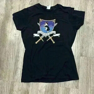 Corgi “Death from below the ankles” Tshirt black women’s medium